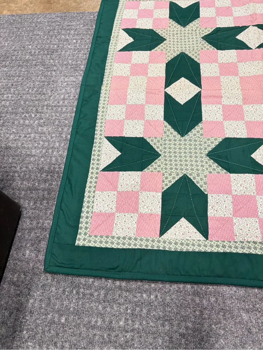 Handmade Ohio Star Pattern Quilted Table Linen